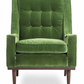 Scott Armchair Chair Green Velvet, 47x63x70cm