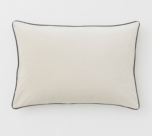 Cotton Velvet Cushion Cover, Light Beige 40x60