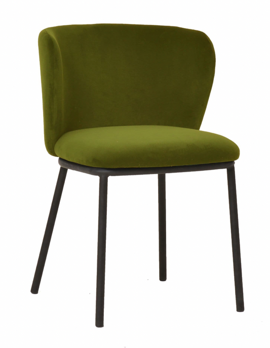Mandy Green Velvet Dining Chair, 44x46x75cm