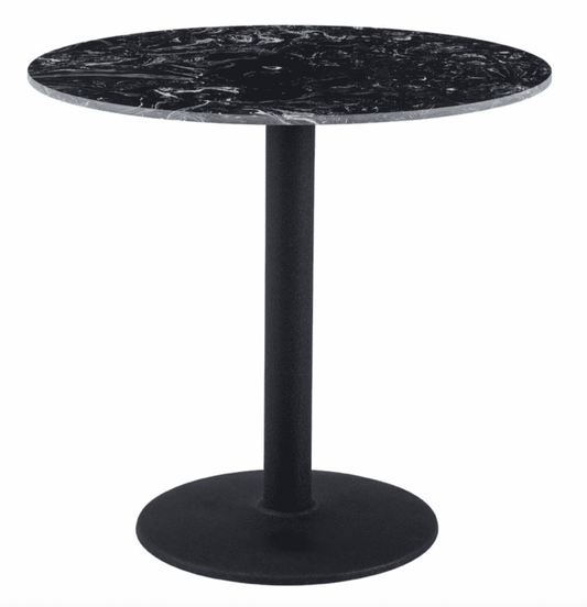 Mmilo New black round Dining table 80cm with black leg