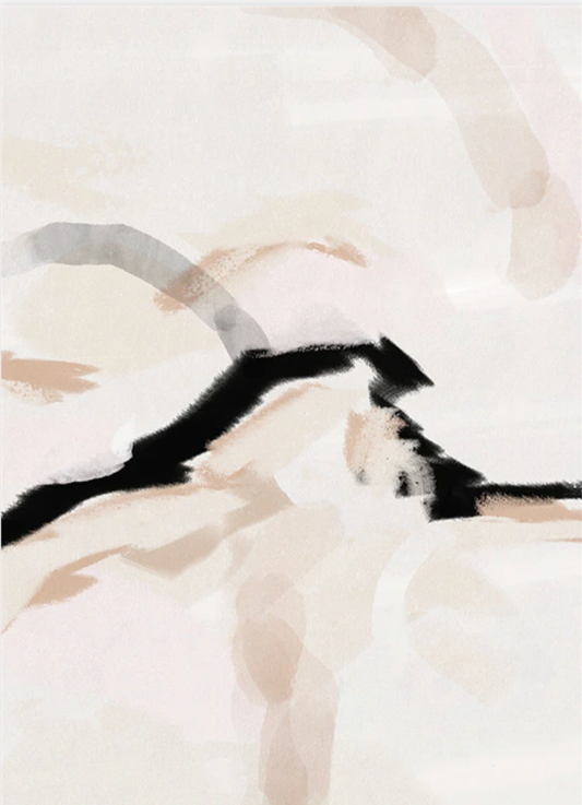 Beige Wave No2 Poster 
