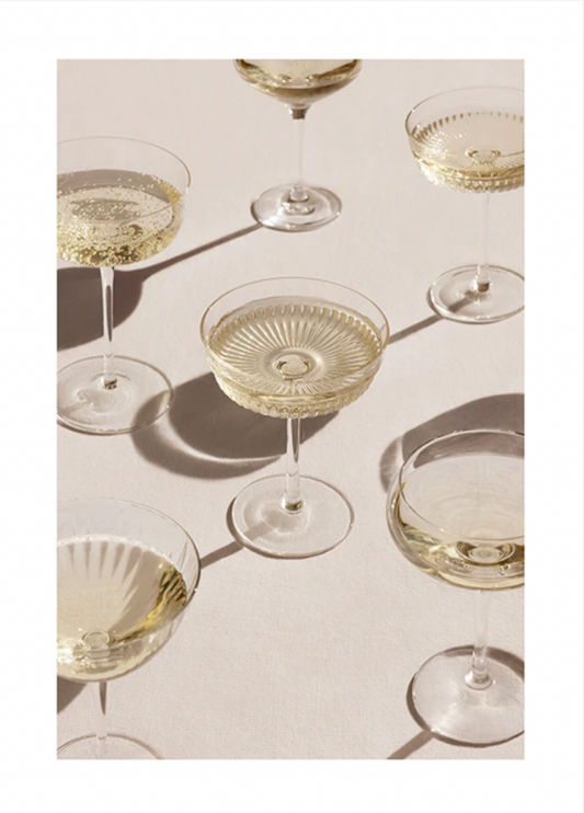 Glasses of Champagne Poster 