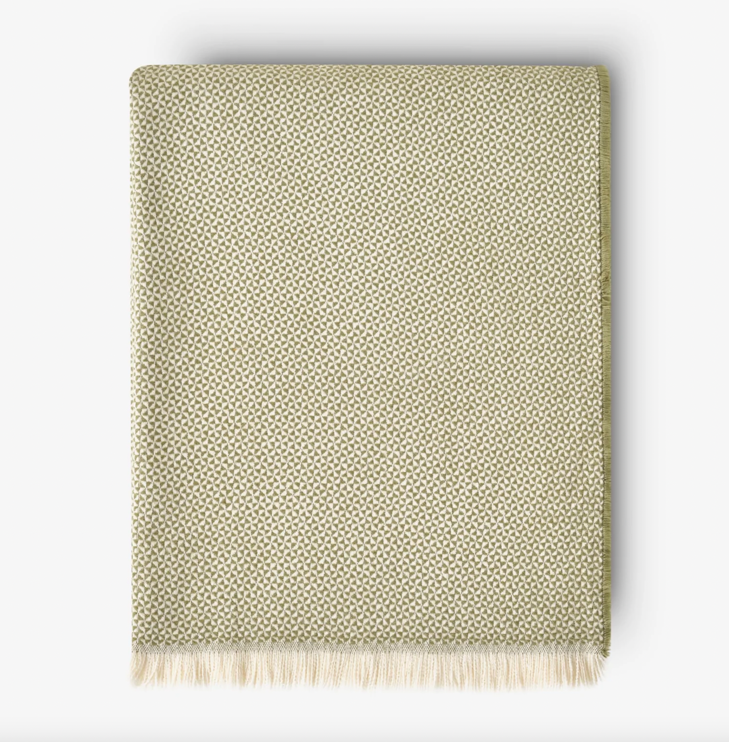 Isaac Triangle Casual Soft Throw, Green, 140x190 cm