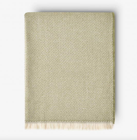 Isaac Triangle Casual Soft Throw, Green, 140x190 cm