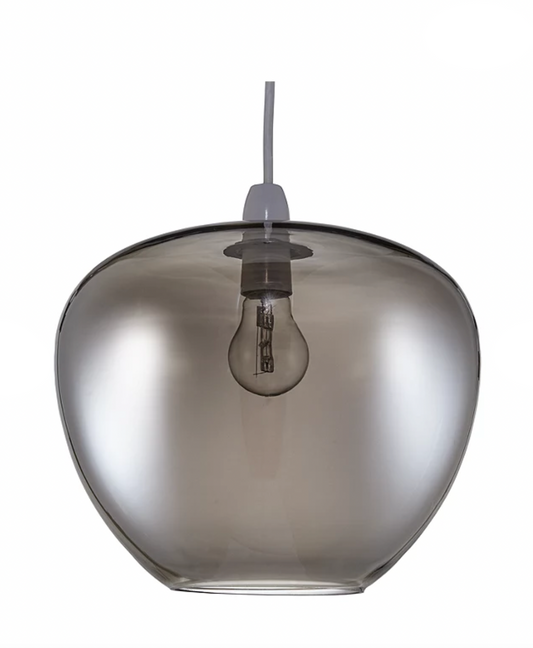 Wren Easy-to-Fit Ceiling Shade, Smoke, 25x28cm
