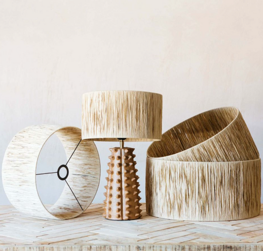 Natural Raffia Lamp Shades