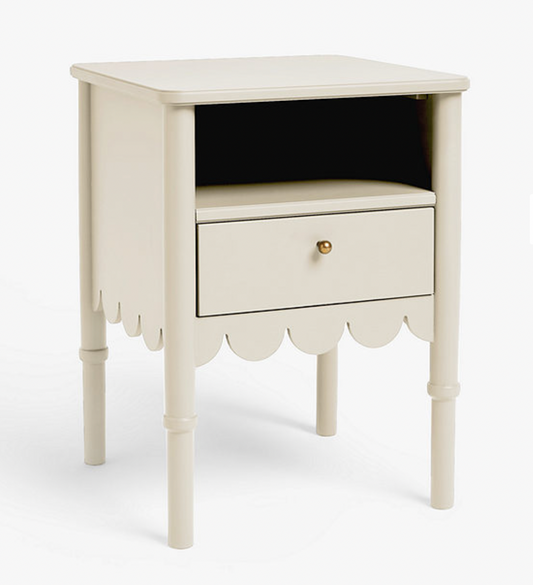 Hem 1 Drawer Bedside Table, Greige, 59x44x44cm