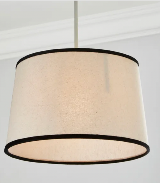 Liza Linen Trim Tapered Lamp Shade