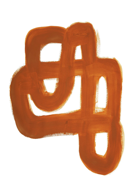 Orange Brush - 50x70
