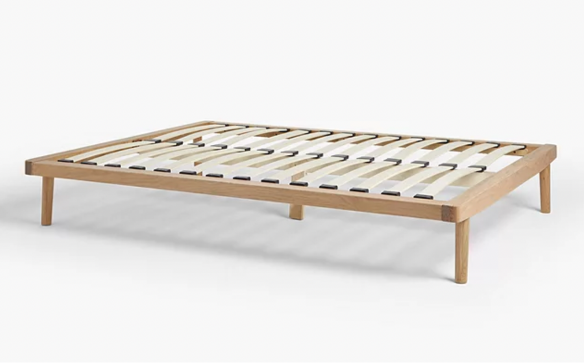 John Lewis Bow Platform Bed Frame, Double, Oak/Natural