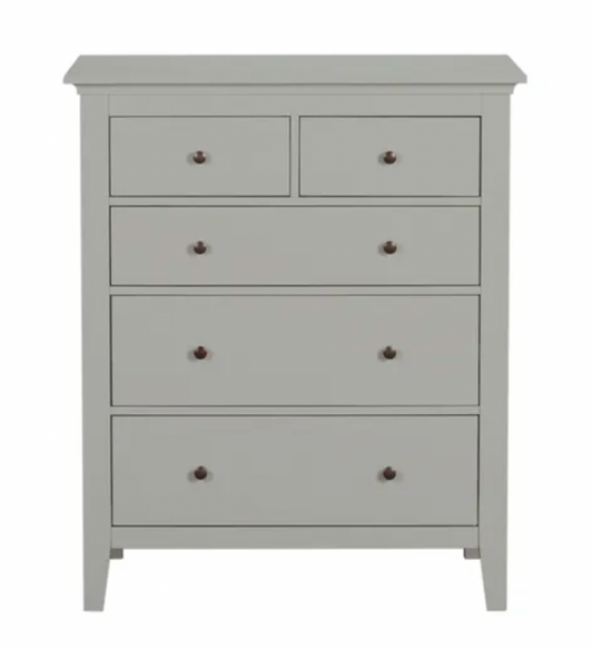 Lynton 5 Drawer Chest Grey, 100x84x42cm