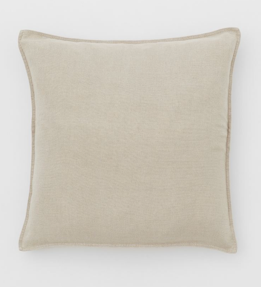Linen cushion cover - Light beige 60x60