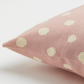 Patterned cotton cushion cover, Pink Spotted 50x50cm
