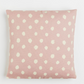 Patterned cotton cushion cover, Pink Spotted 50x50cm