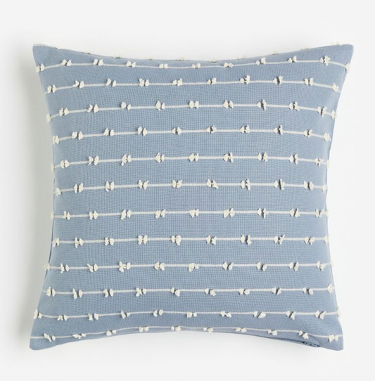 Cotton cushion cover -  Light Blue
