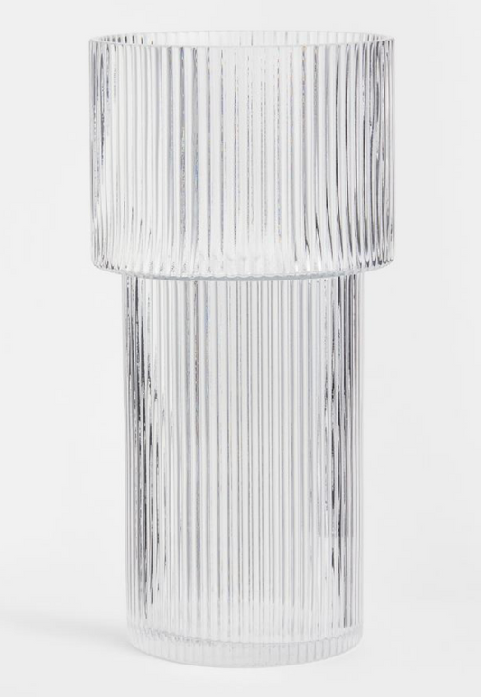 Large glass vase, Transparent