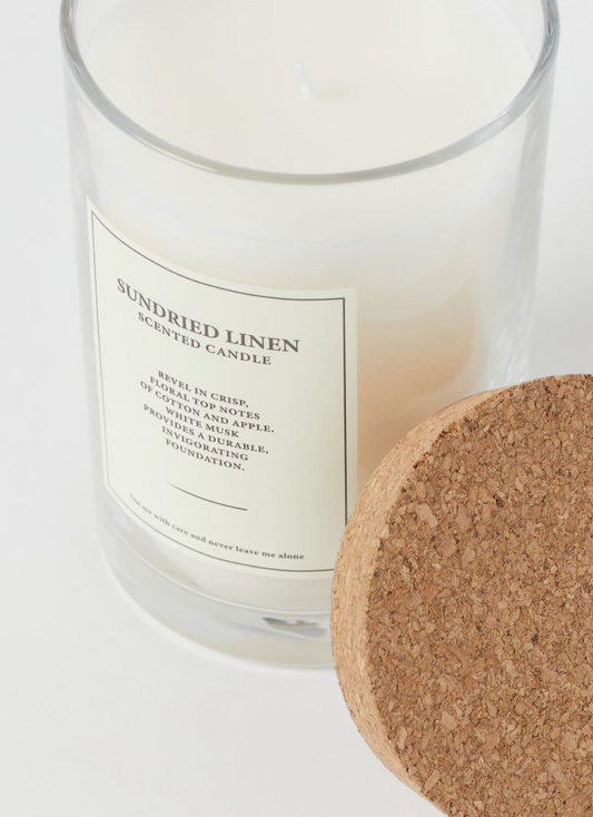 Large cork-lid scented candle