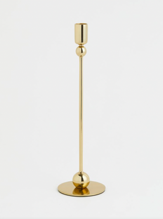 Tall metal candlestick, Gold-coloured 2