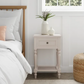 Lucy Cane 1 Drawer Bedside Table - Natural