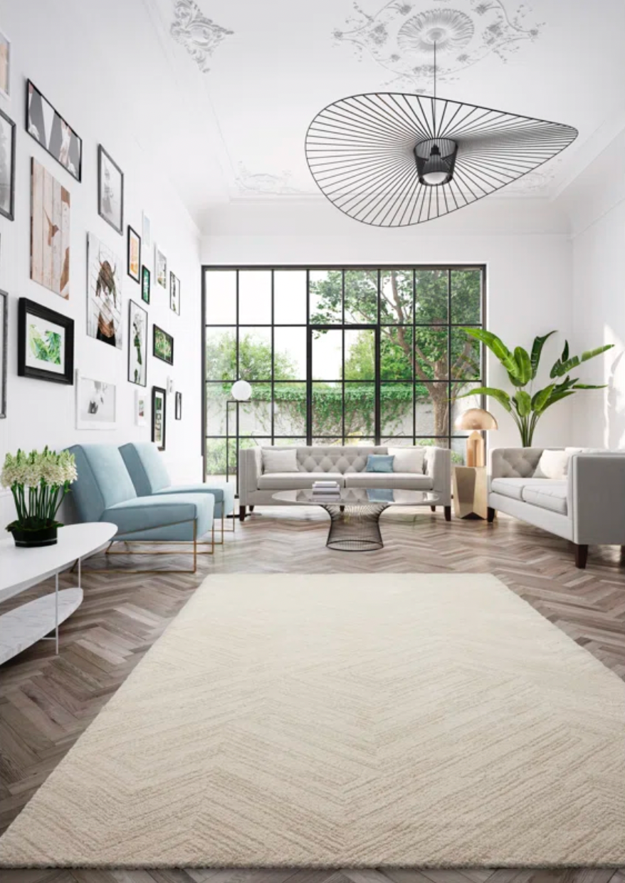 Holdren Cream Area Rug,  160 x 230cm
