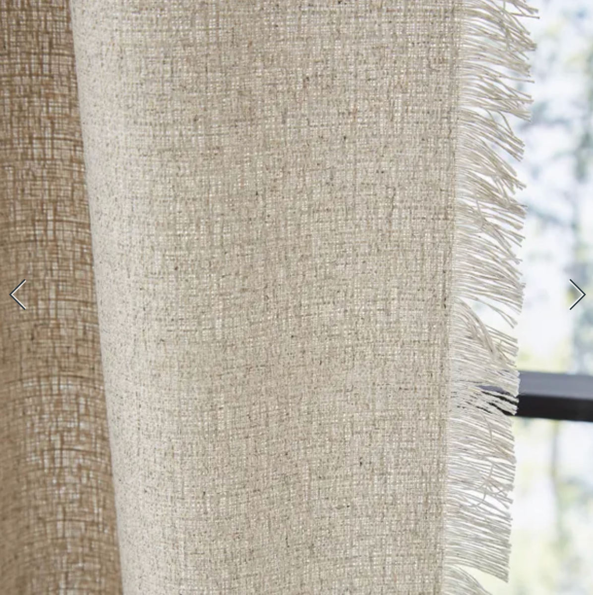 Bondi Raw Edge Chateau Grey Slot Top Single Voile Panel