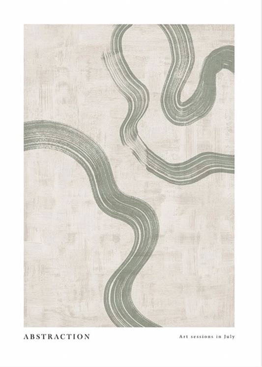 Green abstract swirls