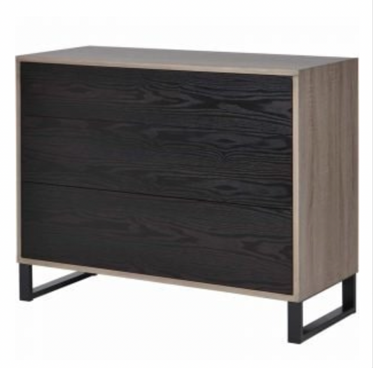 Chesk of Drawers in Natural & Blackened Oak, 100x40x80cm