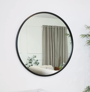 Round Black Wall Mirror