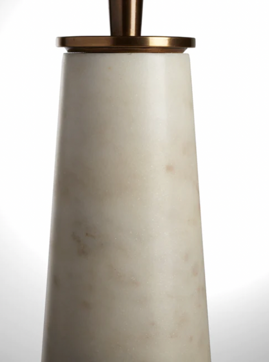 sphynx table lamp in white marble and brass, 39.5x10cm