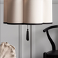 BLACK & CREAM LANTERN CURVED CEILING LAMPSHADE, 20x39cm
