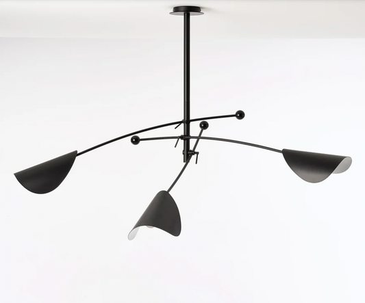 FUNAMBULE METAL CEILING LIGHT WITH 3 ADJUSTABLE ARMS, 142x63cm