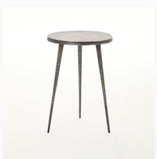 WEST ELM CASTED TRIPOD SIDE TABLE IN CHARCOAL, 38x0x56cm