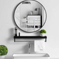 Baum Round Metal Wall Mirror, 50x50cm - Black