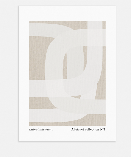 Labyrinthe Blanc Poster 30x40cm