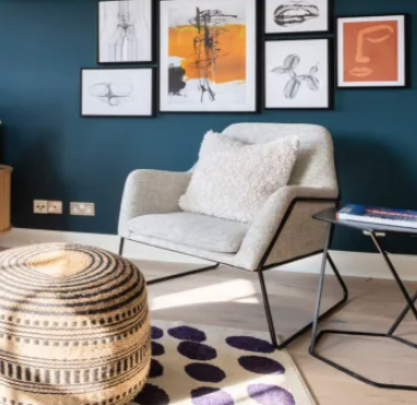 Made.com Frame Armchair in Grey, 87x70x87cm