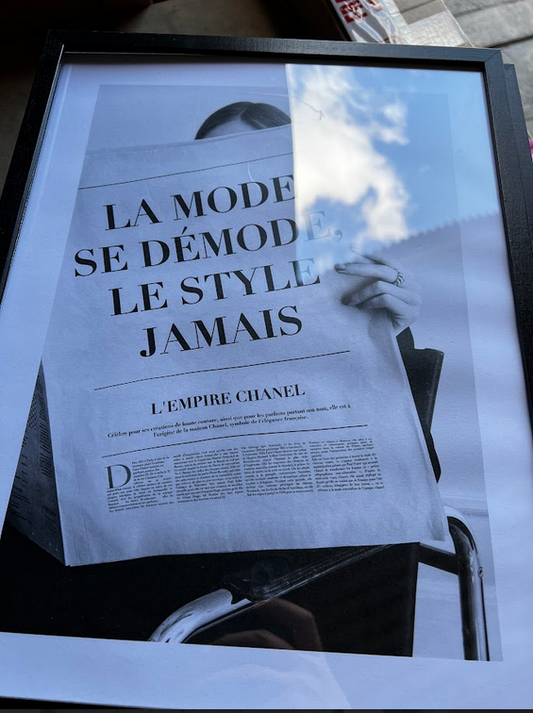 Reading the Paper Poster, 30 x 40cm, framed