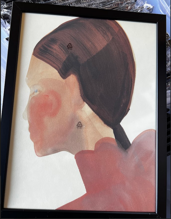 The Ponytail, 30 x 40cm, framed