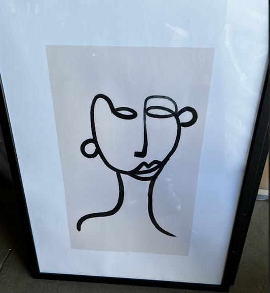 Picasso Line Art, 30 x 40cm, framed