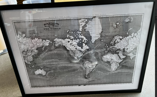 B&W THE WORLD, AFFISCH, 50 x 70cm, framed