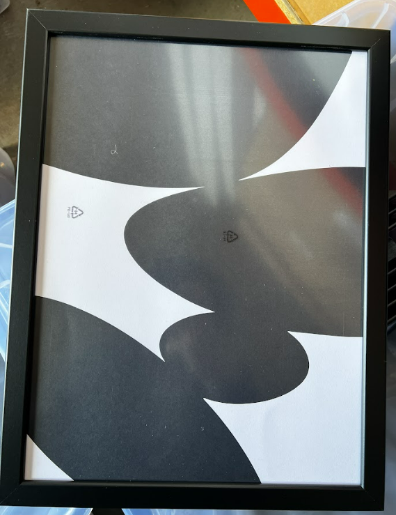 Solid Shapes No 6, 30x 40cm, framed