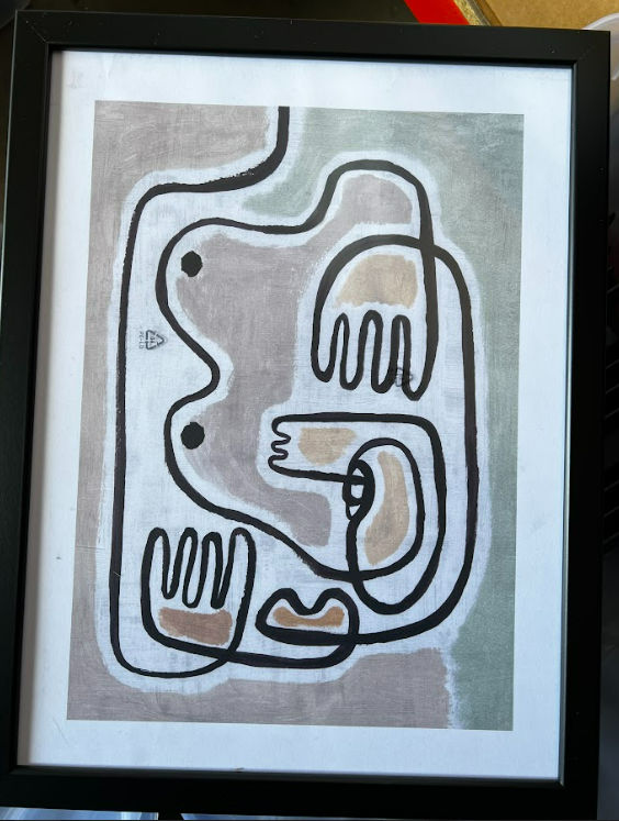 Mother and Child Abstract, 30 x 40cm, framed