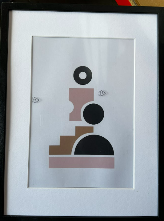 Geometric Pastel, 30 x 40cm, framed