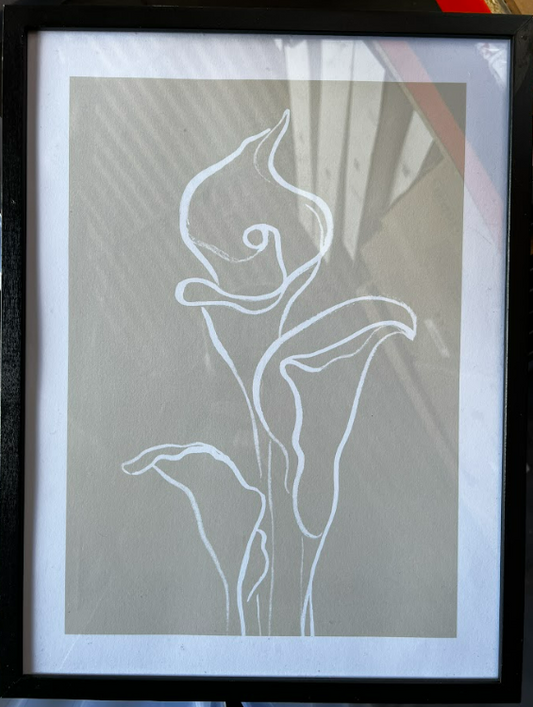 Flower Abstract no2, 30 x 40cm, framed