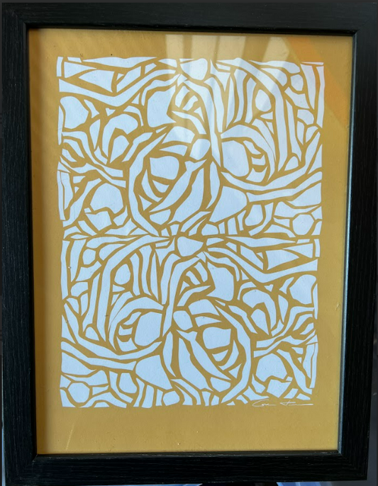 Rebecca Hein, Yellow, 30 x 40cm, framed