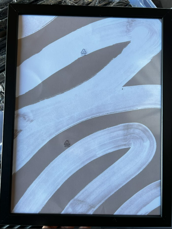 White Brush Abstract, 30 x 40cm