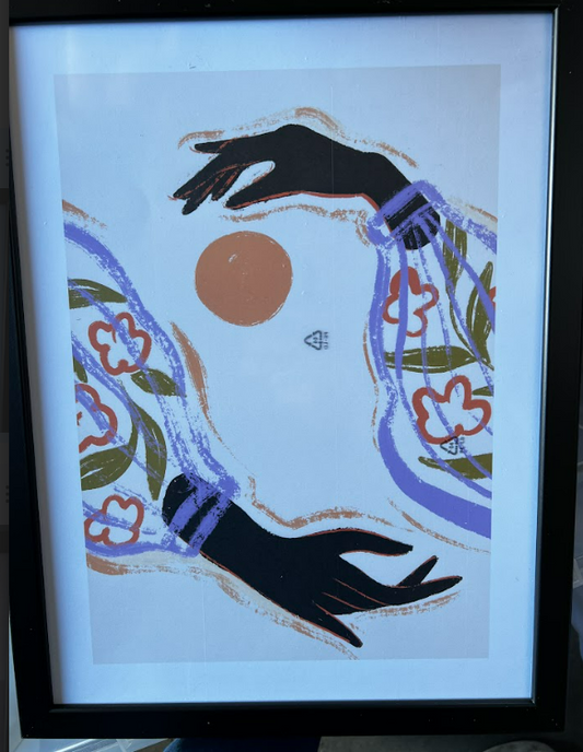 MYSTIC HANDS, 30 x 40cm, framed