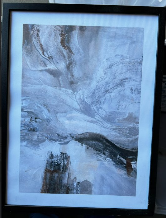Painted Abstract, 30 x 40cm, framed