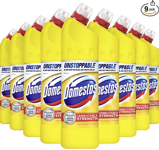 Domestos Citrus Fresh kills germs and viruses Thick Bleach toilet cleaner 750 ml