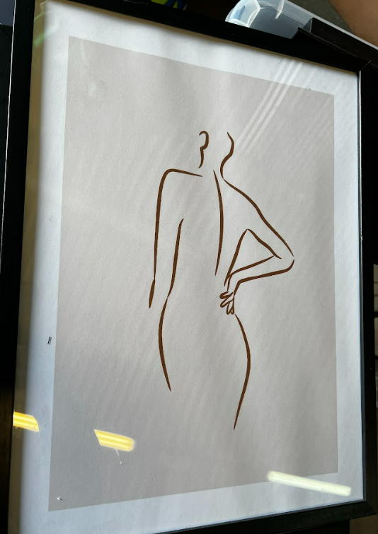 BOLD LINES, 30 x 40cm, framed