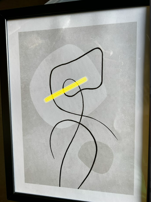 ARTFUL LINES NO4, 30 x 40cm, framed